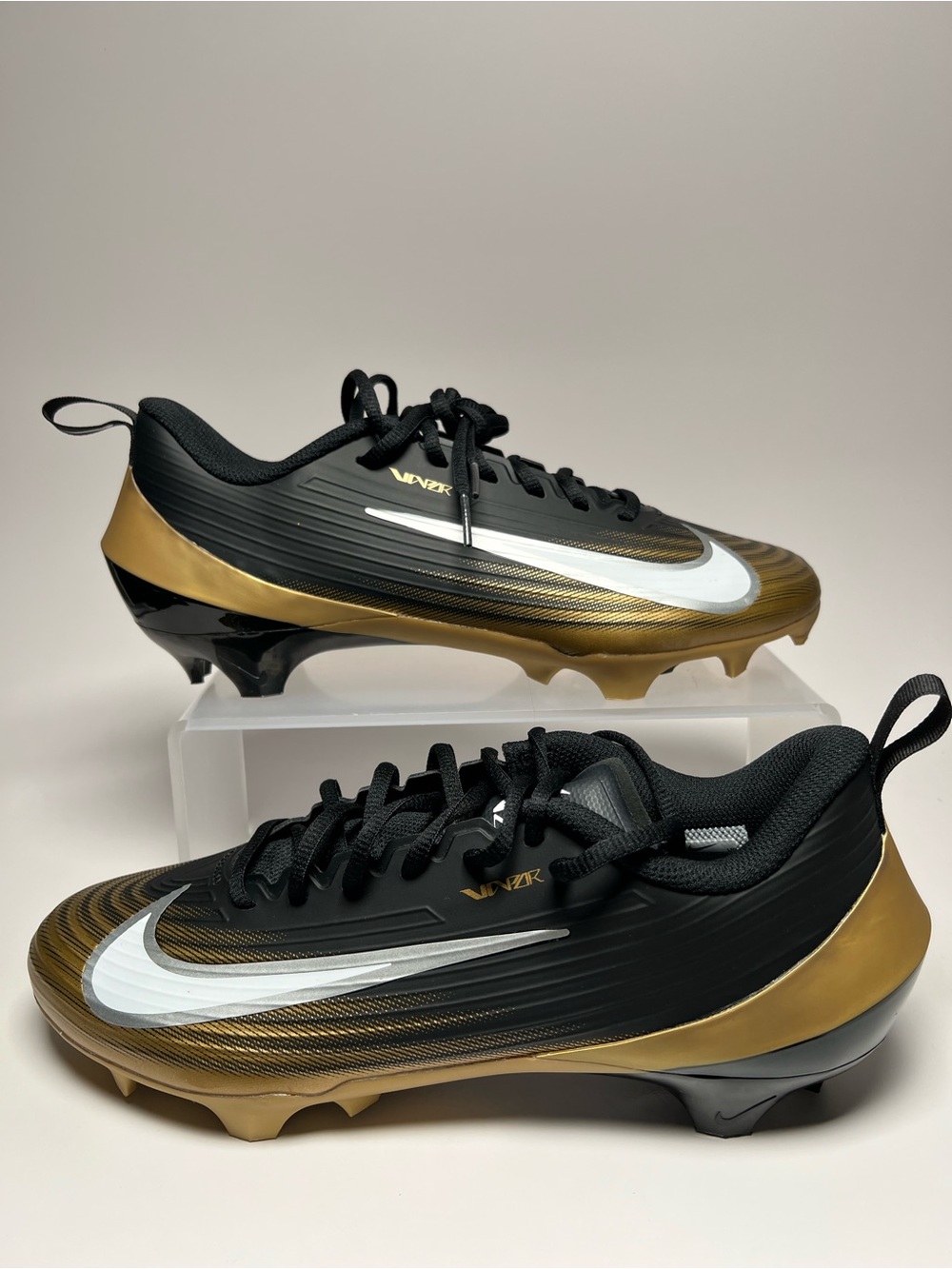 Nike Vapor Speed 3 Pro 360 Black Gold Football Cleats FB3303-003 Men's Size